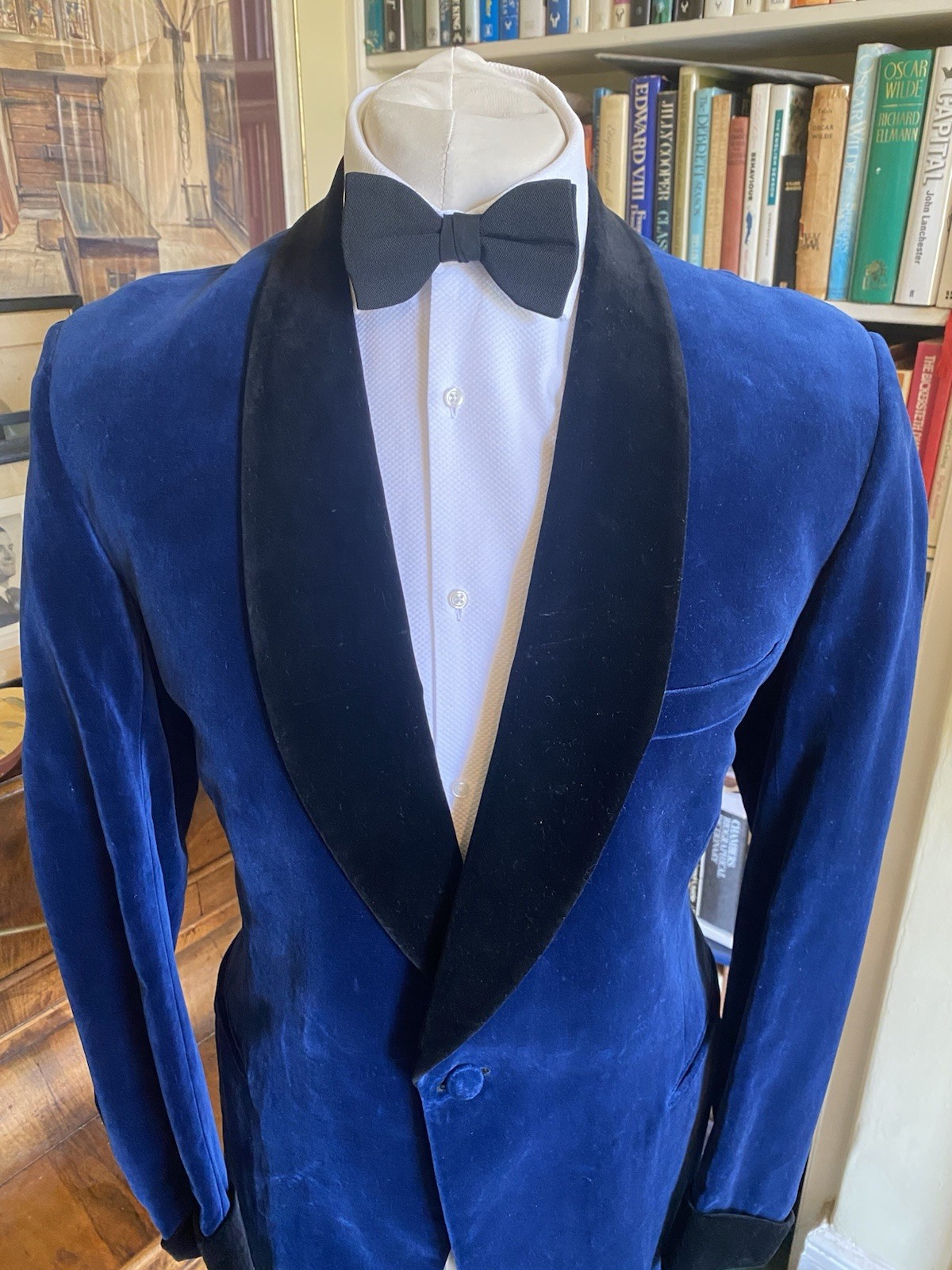 Giacca da fumo Gieves & Hawkes of Savile Fila monopetto velluto navy