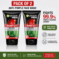 Garnier Men Acno Fight Face Wash 150g Salicylic Acid Pack of 2