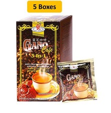 5 X Boxes Gano Excel Cafe 3 in 1 Coffee Ganoderma Reishi Halal 20 sachets