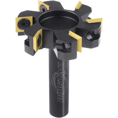 CNC Spoilboard Surfacing Router Bit, 1/2'' Shank 2'' Cutting Diameter, 6 Wings Car