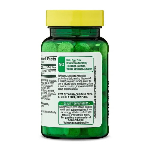 Spring Valley Extra Strength Vitamin B12 Metabolism 5000 mcg, 45 Count - Picture 7 of 8