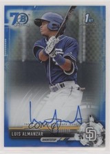 2017 Bowman Blue Refractor 70th Anniversary Luis Almanzar #CPA-LAL Auto uy5