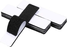 20 Sets Heavy Duty Hook Loop Adhesive Strips 1x4 Black Sticky Back Fastener