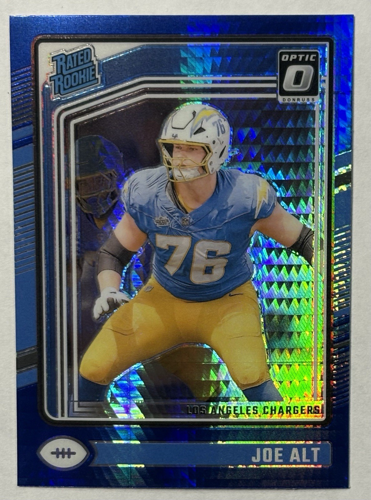 Joe Alt 2024 Donruss Optic Blue Hyper 254 Los Angeles Chargers Rookie