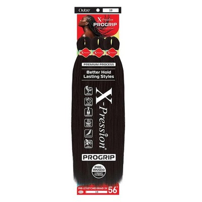 Outre X-pression Progrip Braid - Pre Stretched Braid 56'' 3x
