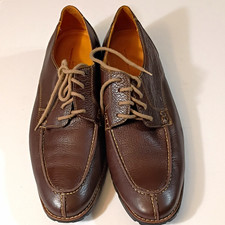 Sandro Moscoloni Men's Brown Faux Suede Derby Lace-Up Moc Toe US 10.5 D