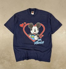 Vintage 90s Disney Mickey Mouse Cartoon Retro Causal Essential Tee T-Shirt XL