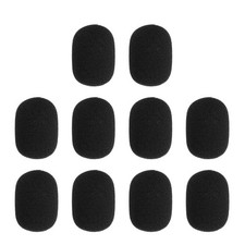 10 Pcs Mini Foam Microphone windscreen, 22x30mm Black Mic Cover