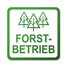 Aufkleber "Forstbetrieb" 10x10cm Forst Jagd Schild Forstwirtschaft R196-02