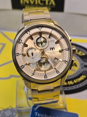 Technomarine Ocean Quantum Mens Watch  Chronograph Gold tone Stunning NEW!
