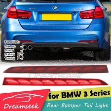 LED Rear Bumper Reflector Brake Tail Light For BMW 3 Series 2012-2019 With Turn