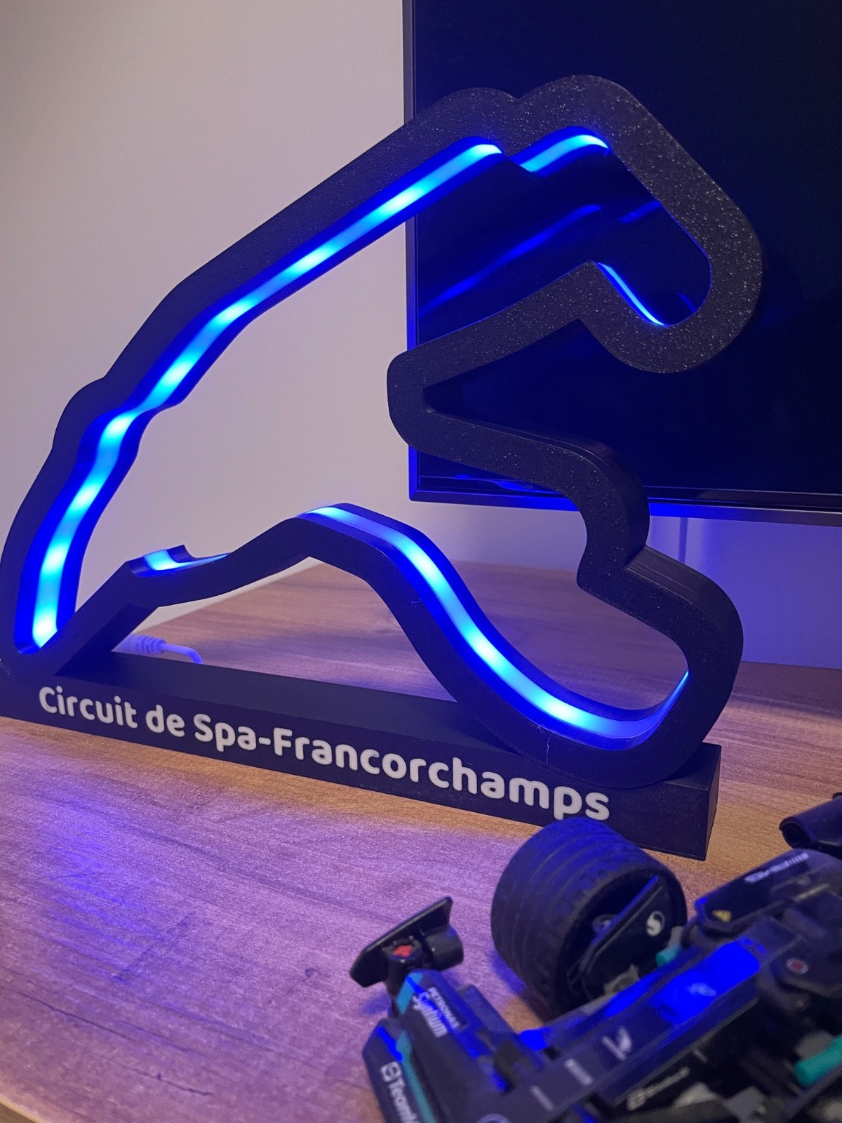 Cadeau Fan F1 Lampe LED Circuit Spa Francorchamps lumineuse pour anniversaire et fêtes
