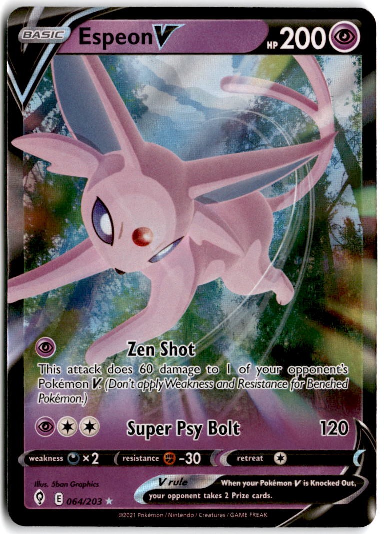 Espeon V Ultra Rare SWSH07: Evolving Skies 064/203 NM