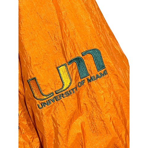 Vintage University of Miami Hurricanes Pro Player Wind Breaker Jacket Mens XL - Picture 2 of 10