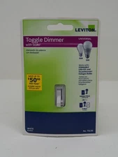 Leviton Thermoplastic Metal Toggle Dimmer Switch White 600W 2.5A 120V TSL06