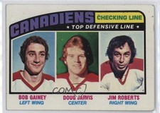 1976-77 Topps Bob Gainey Doug Jarvis Jim Roberts Jimmy Roberts #217 HOF 0u2j