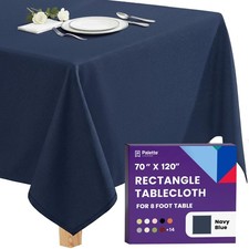 Rectangle Tablecloth - 70 x 120 Inch Navy Blue Table Cloth for 6 or 8 Foot Re...