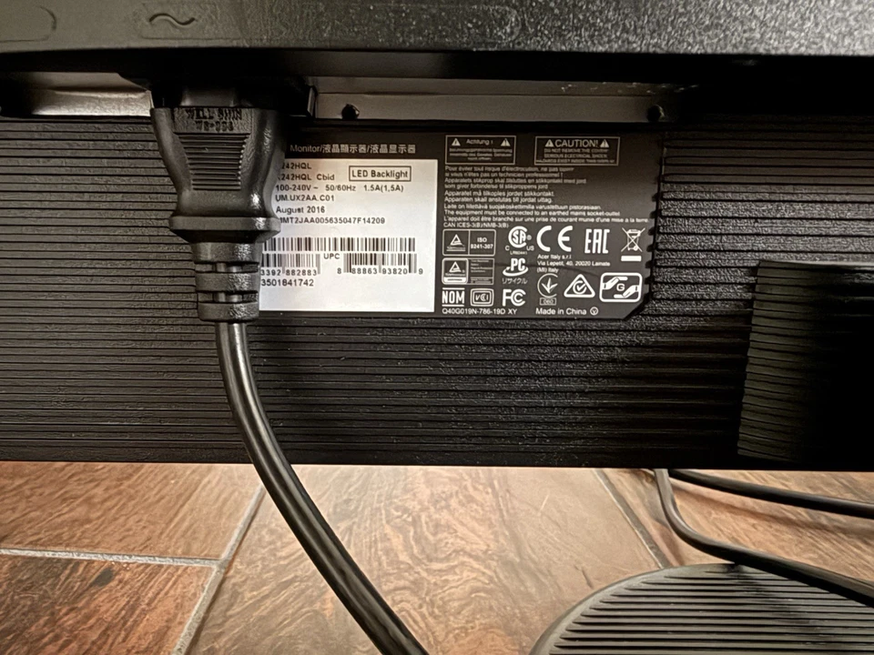 Acer K242HQL 24-inch 1080p Gaming Monitor USED WORKING - Image 3 of 3