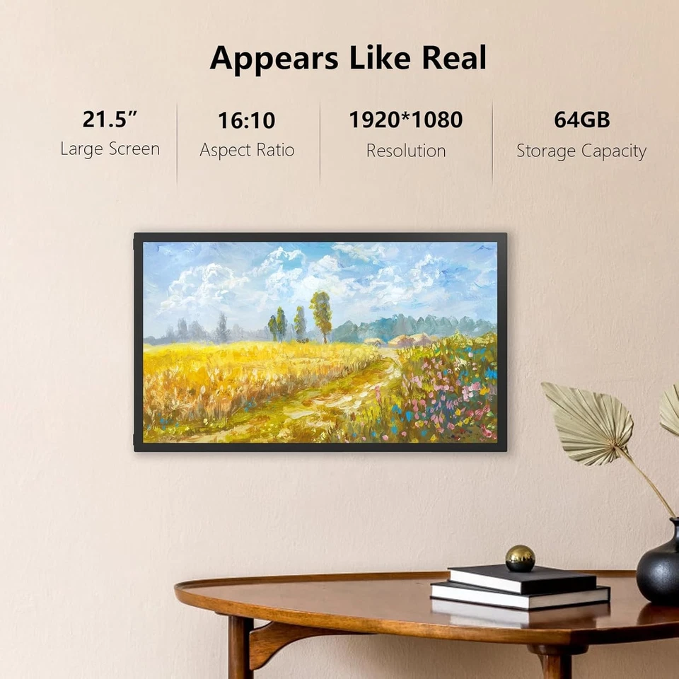 FRAMEO 21.5 inch 64GB Digital Photo Frame IPS Touch Screen  Auto-Rotate - Image 2 of 4