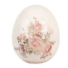 Clayre & Eef - Shabby-Chic-Eleganz: Dein majestätisches Keramik-Osterei - ( ca. 