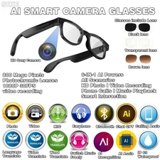 Voice-controlled AI Camera Glasses Hands-free recording for Motorcycle Riding