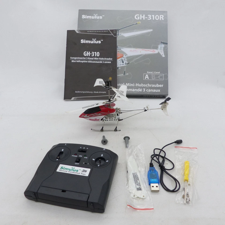 Simulus GH-310R Ferngesteuerter 3-Kanal-Mini-Hubschrauber in OVP EX6689 - Bild 2 von 4