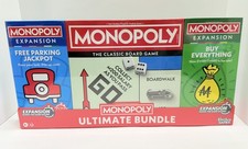 New Monopoly Ultimate Bundle Classic Game 2 Expansions Hasbro Sealed
