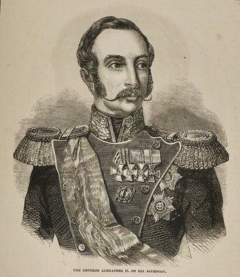 Alexander II Russia Accession Portrait & Nicholas I 1883 Frank Leslie Leaf