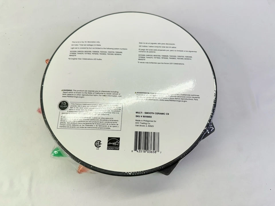 Celebrations Platinum Christmas LED Light Set 25 Bulbs Multicolored Holiday - Image 2 of 2