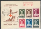 LS99015 Belgium 1953 Josephine-Charlotte red cross FDC used