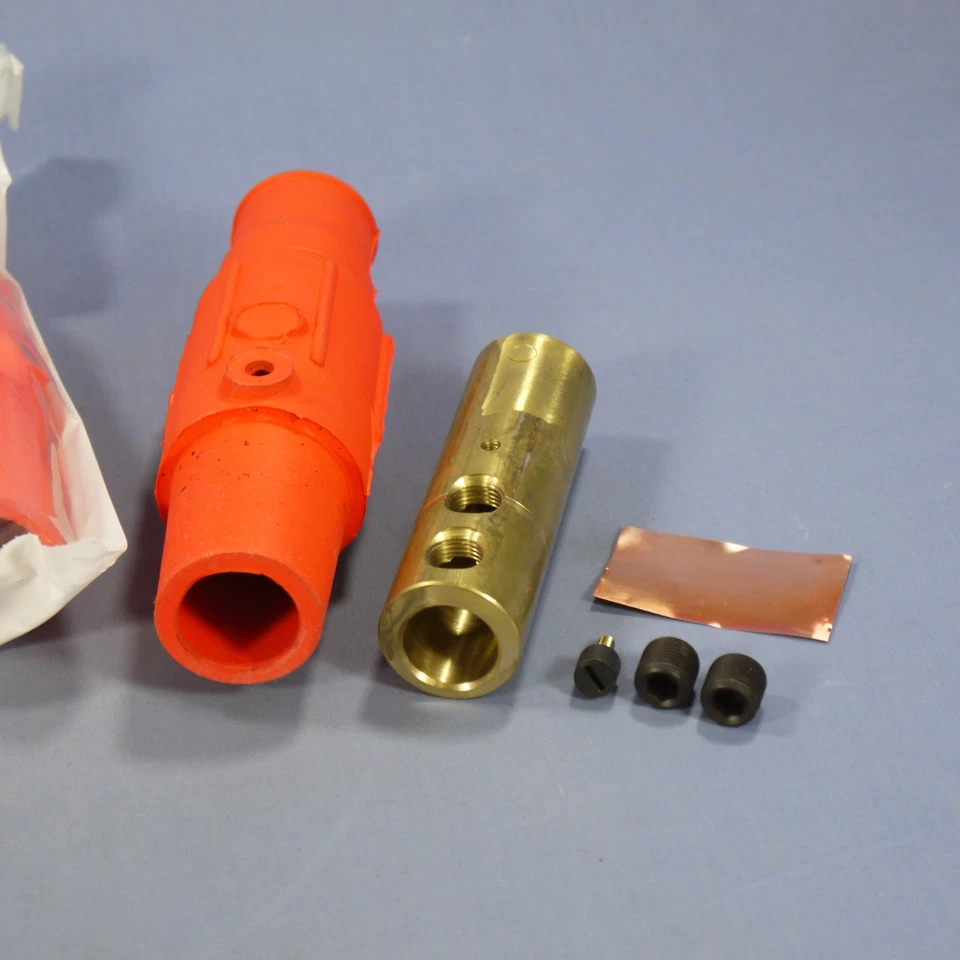 Conjunto de 3 plugues tipo câmera fêmea Leviton laranja ECT 17 Series parafuso 690A 600V 17D24-O - Imagem 3 de 4