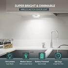 Wireless Motion Sensor LED Night Light - Battery Operated Puck Lights ...