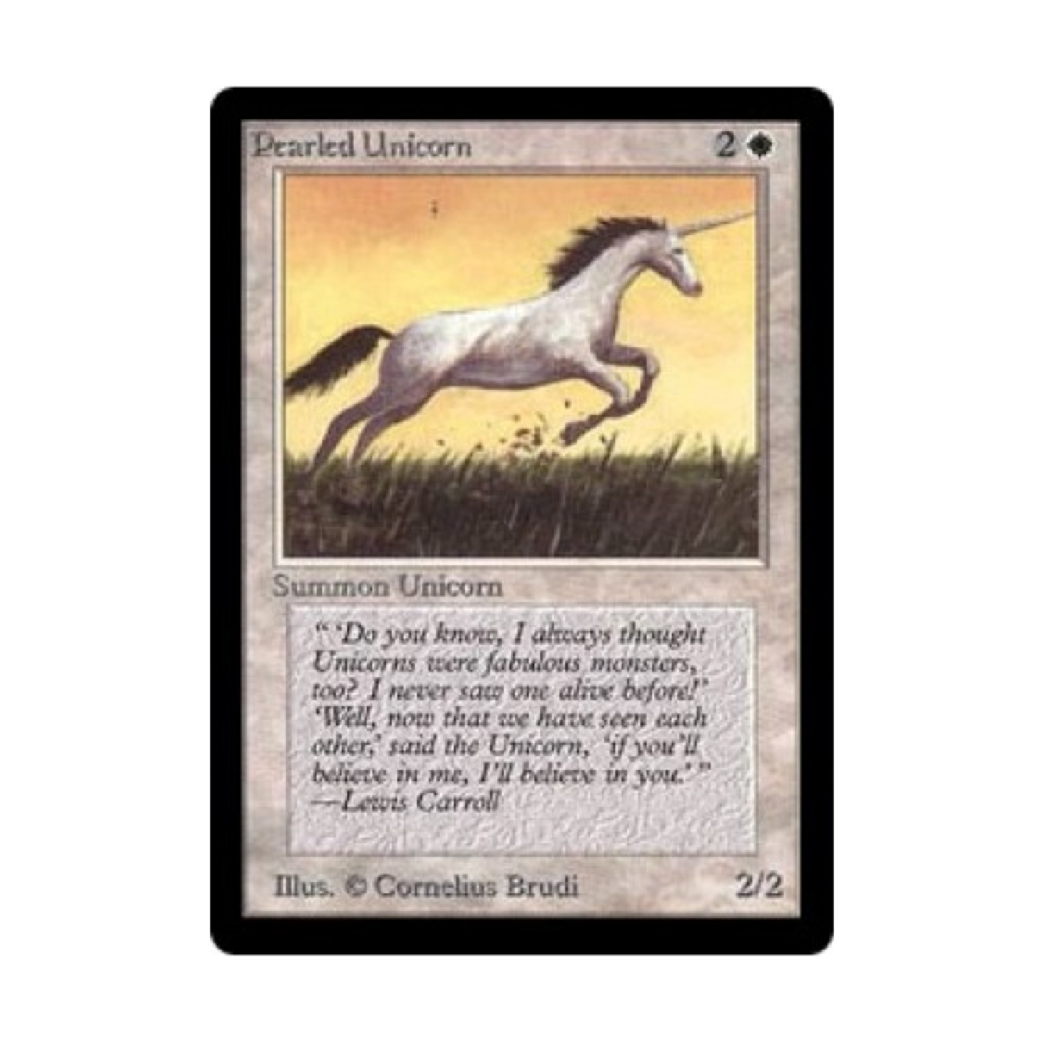 WotC MtG Beta Pearled Unicorn (C) EX