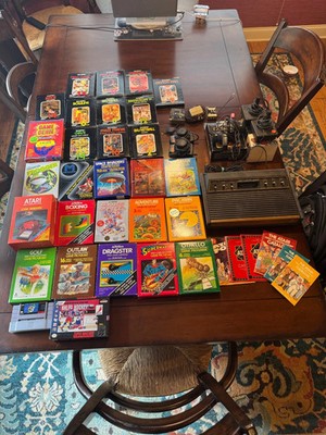 Atari 2600 Console and 25 Boxed Game Collection Sears Tele-Games Activision Plus