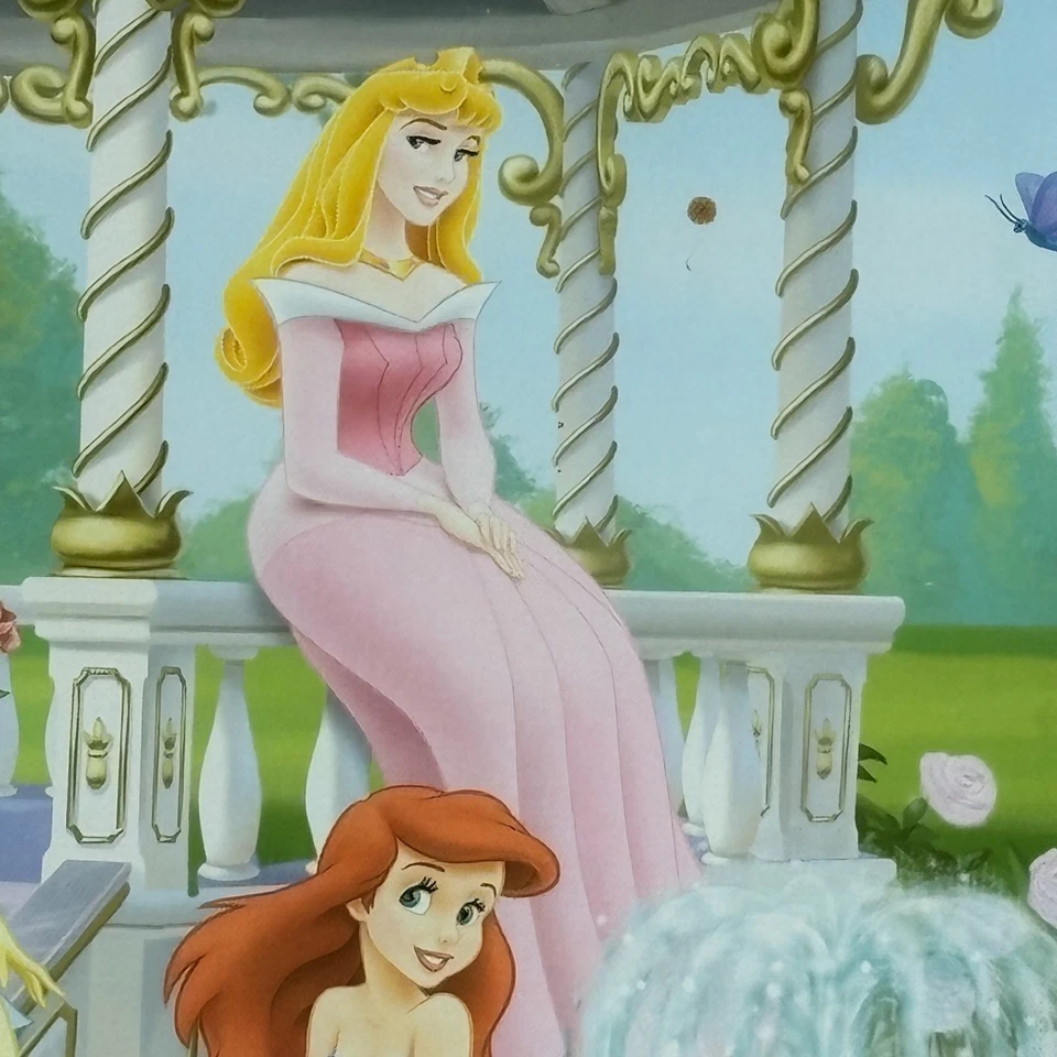 Arte de pared princesa Disney lienzo Cenicienta Bella Ariel Bella Durmiente 16 x 20 Foto 3 de 4