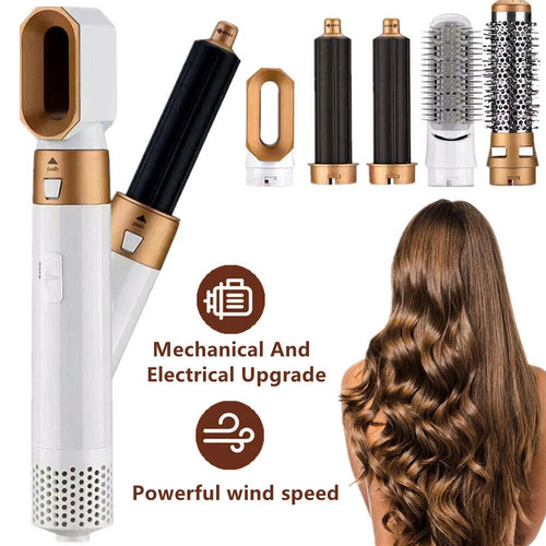 5 in 1 Professional Hair Curler Dryer Styler Curler Straightner Hot Air Brush
