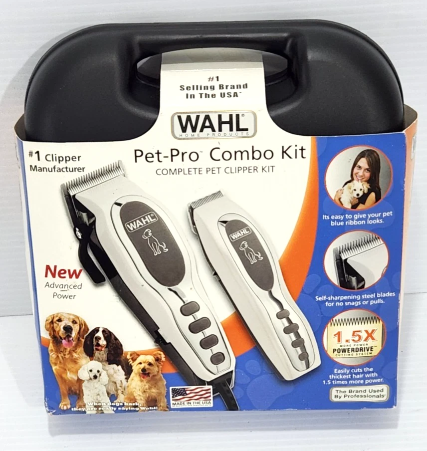 Wahl Pet Pro Combo Kit Complete Pet Dog Fur Grooming Clipper 17 Pcs 9284