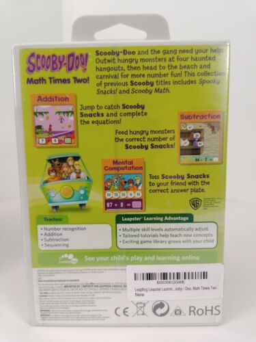 Leapster & Leapster 2 Scooby-Doo! Math Times Two! Learning Game NEW Leap Frog - Picture 3 of 7