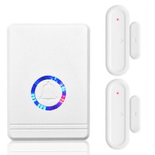 Door Chime Wireless 48 Tunes 5 Volume Levels 2 Magnet Sensor  Receiver for Kids
