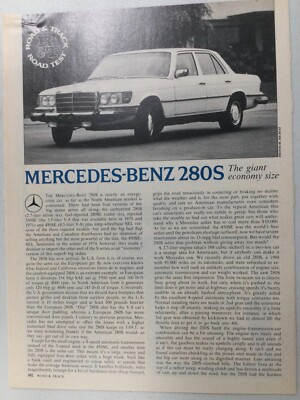 MBRT137 Article Road Test 1975 Mercedes Benz 280S Sedan Mar 1975 2 page
