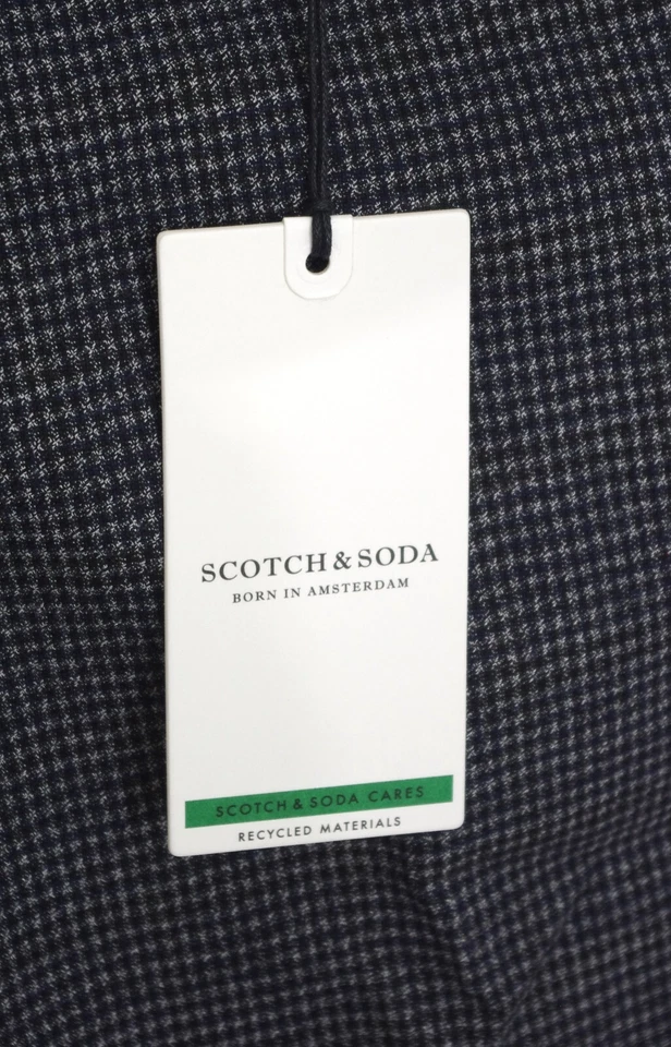 SCOTCH & SODA Pantalon Chino MOTT homme Classic carreaux gris foncé Slim Fit - Photo 4/4
