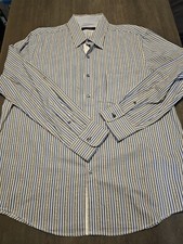 Tasso Elba Men's Striped Long Sleeve Dress Shirt Size XL