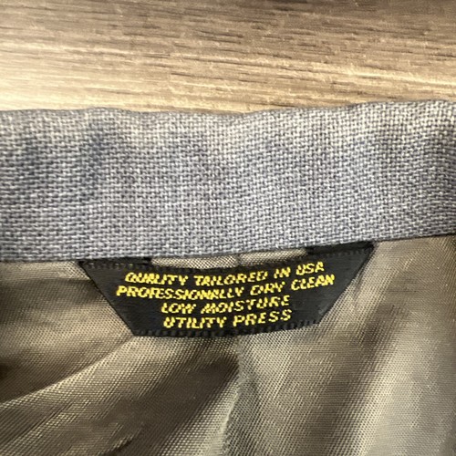 John Weitz Jacket Mens Gray Solid Wool 2 Button Sport Coat Vintage Blazer - Picture 2 of 10