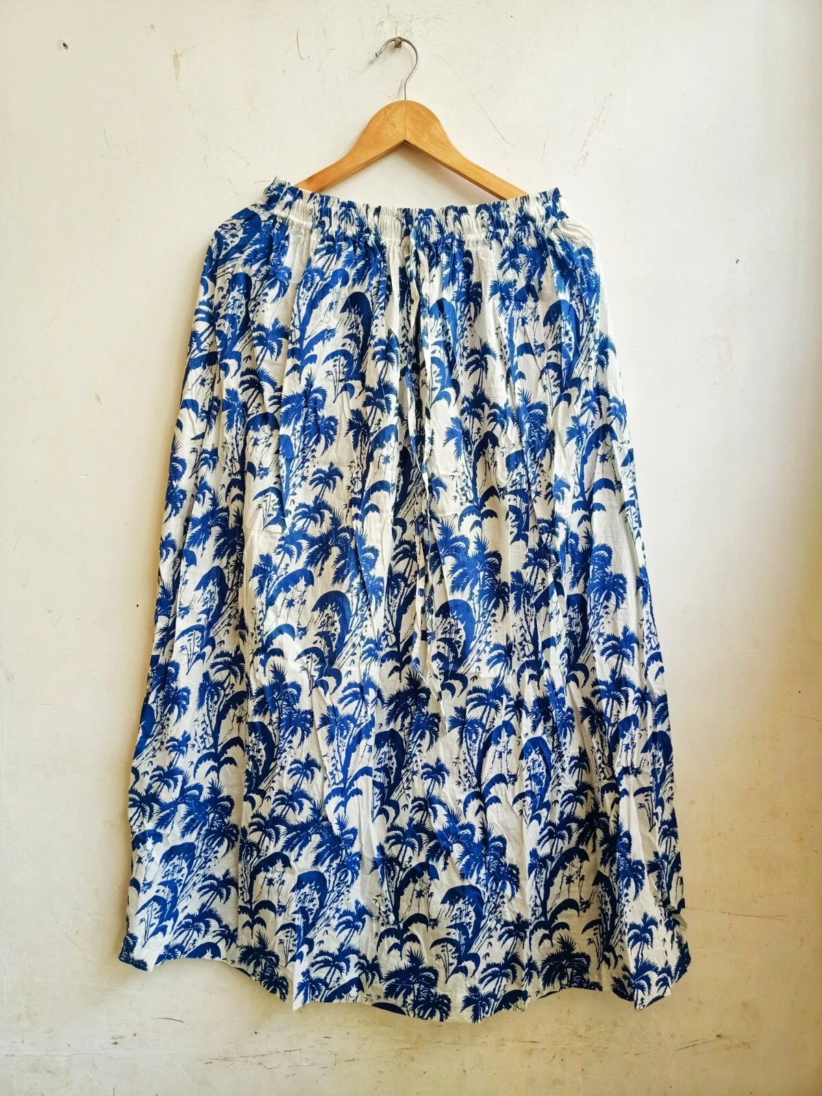 Indian Cotton Blue Tree Printed Skirt Women Clothing Skirts Partywear Skirts AU