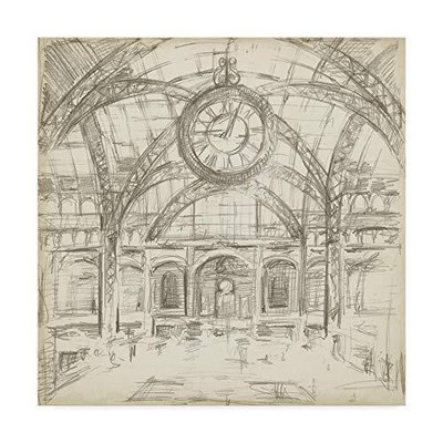 Interior Architectural Study I by Ethan Harper, 24x24-Inch, 24x24