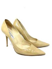 Jimmy Choo Size 10 Nude Solid Patent AS IS Designer Heels