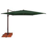 10' Green Pro Square Cantilever Umbrella Star Light Home Garden Patio Sun Shade 10' Green Pro Square Cantilever Umbrella Star Light Home Garden Patio Sun Shade