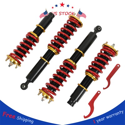 4PCS Coilovers Kit for Honda CR-V 1996-2001 Adjustable Height Shocks Spring