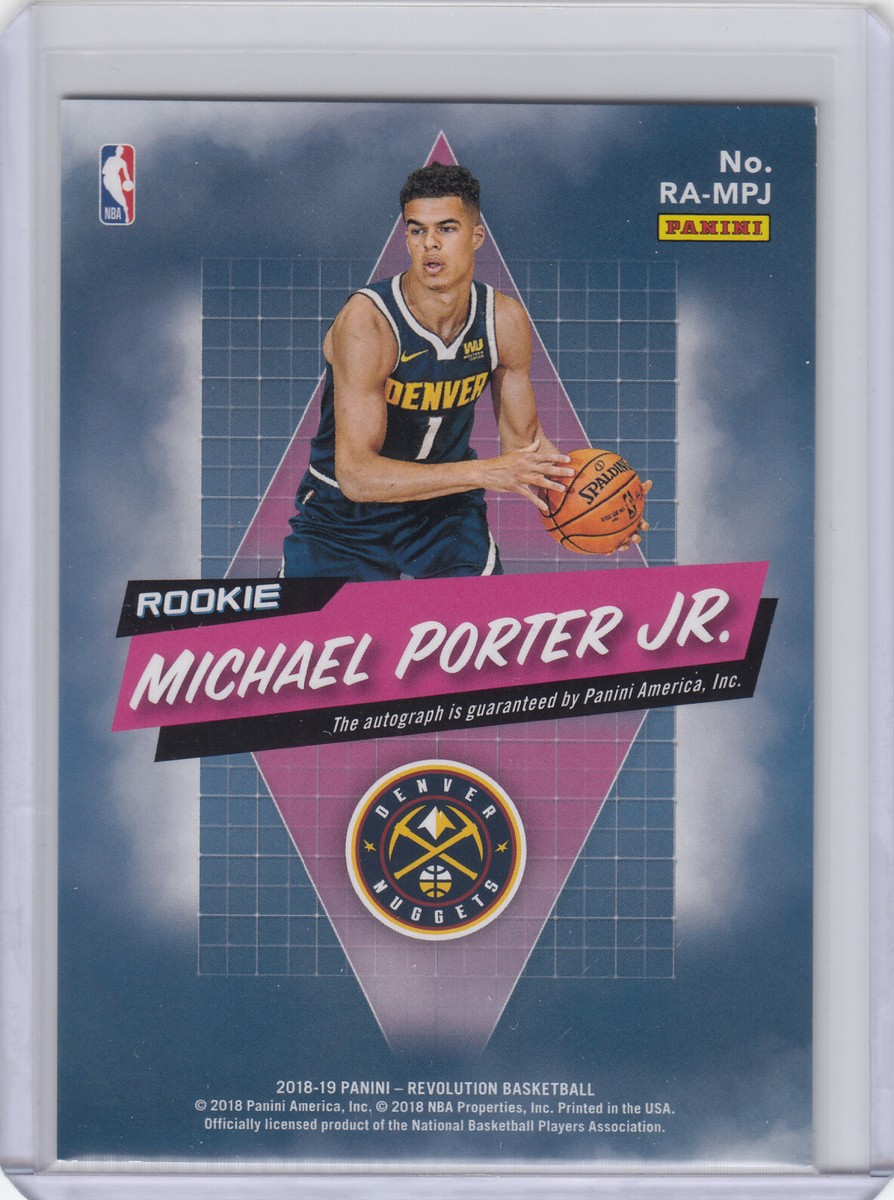 Michael Porter Jr RC Auto ▫ 2018-19 Revolution Rookie Autographs