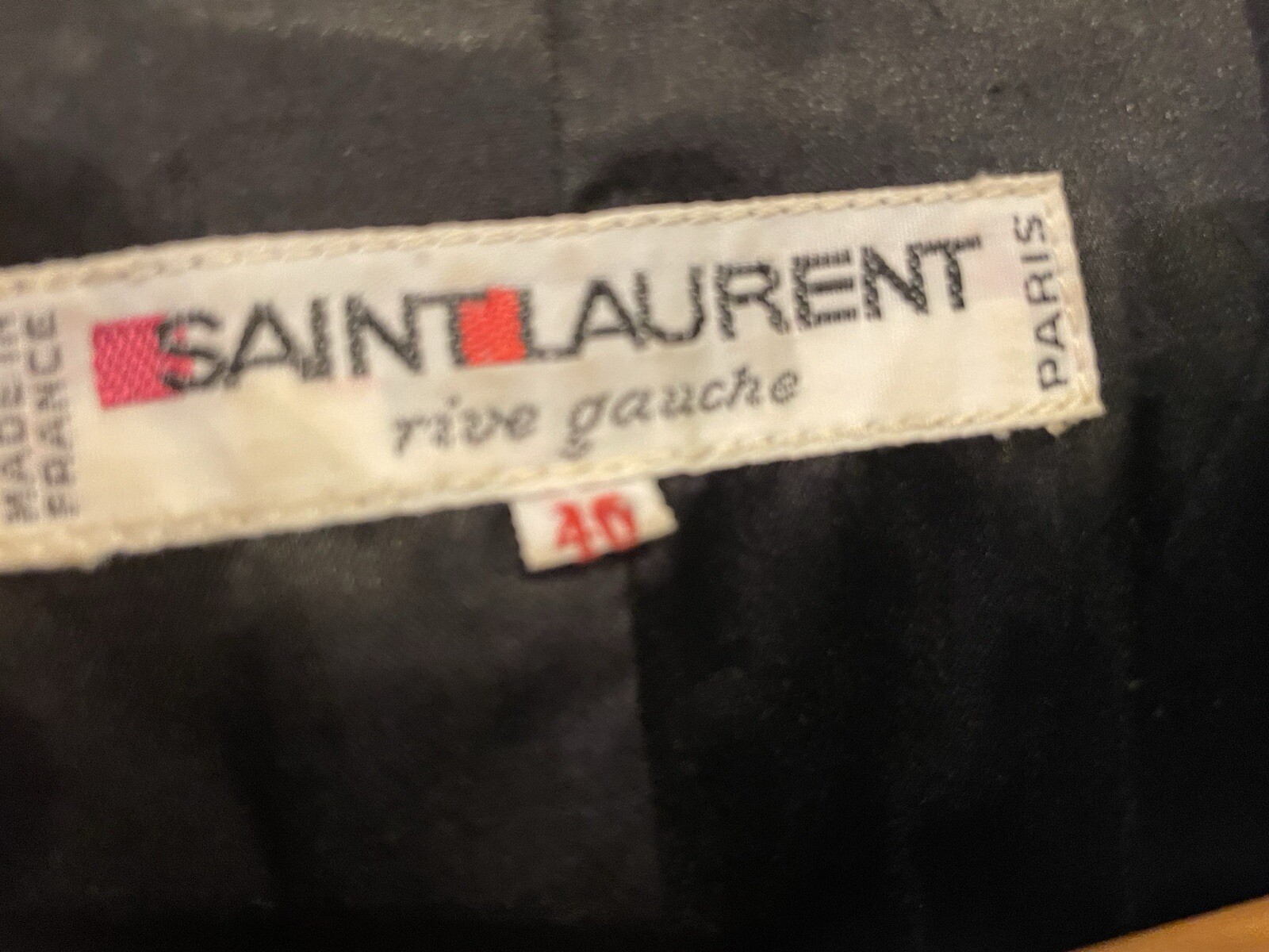 Tuta Saint Laurent donna vintage oro 2 pezzi